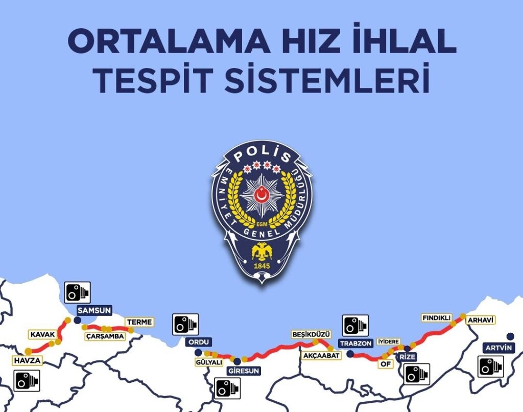 Emniyet Genel Müdürlüğü’nden Duyuru: PTS-EDS Ortalama Hız İhlal Tespiti