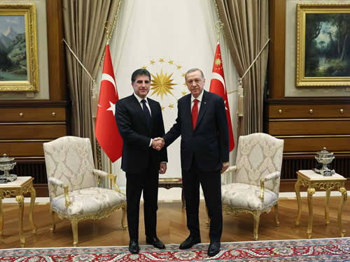 Cumhurbaşkanı Erdoğan ve IKBY Başkanı Barzani Beştepe’de Görüştü