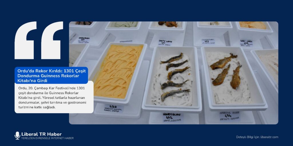 Ordu’da Rekor Kırıldı: 1301 Çeşit Dondurma Guinness Rekorlar Kitabı’na Girdi