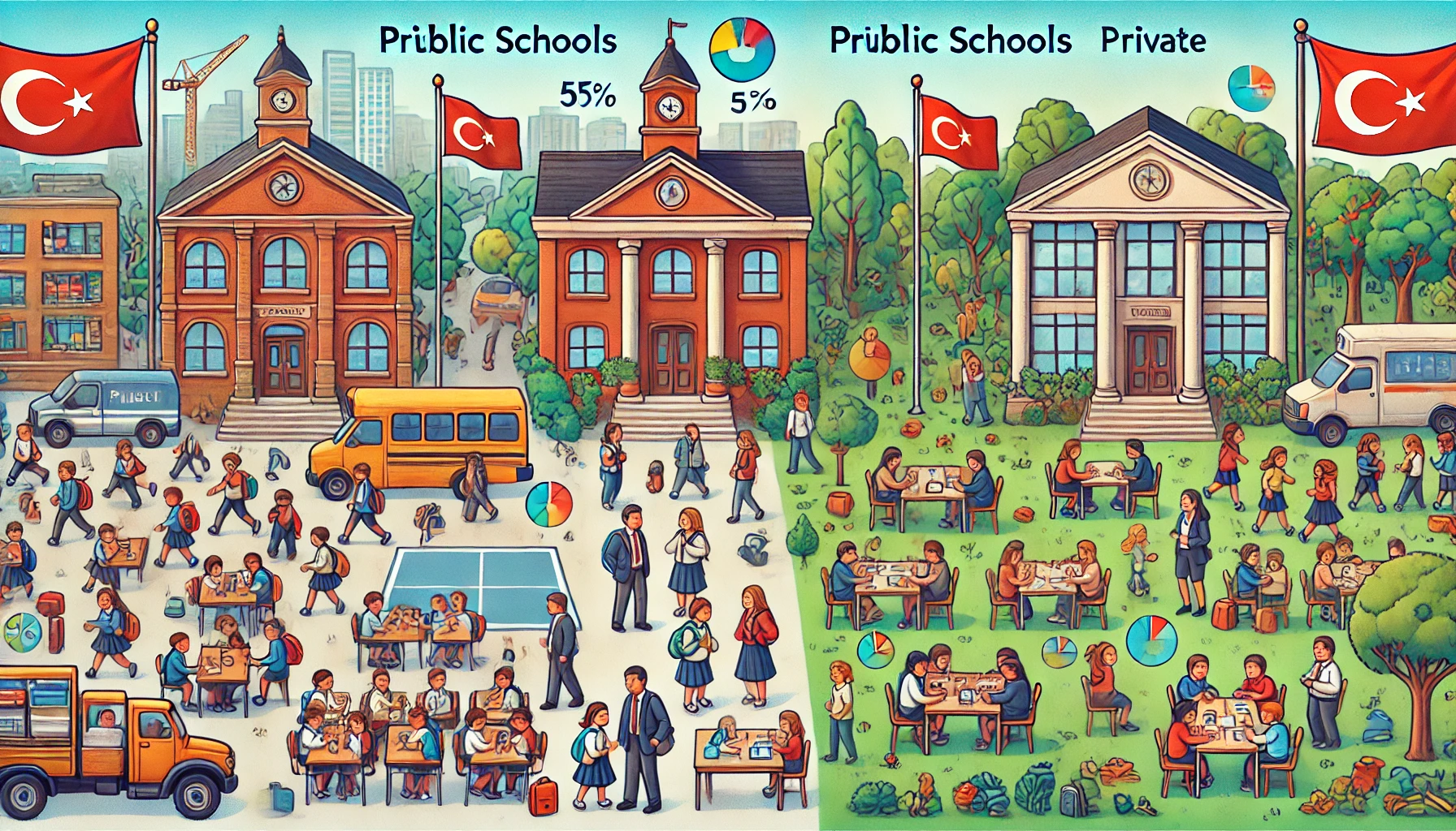 Özel Okulların Sayısı ve Öğrenci Oranı Düşük, Ancak Öğretmen Oranı Dikkat Çekiyor