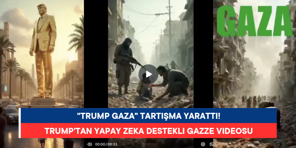 Trump’tan Yapay Zeka Destekli Gazze Videosu: “Trump Gaza” Tartışma Yarattı!