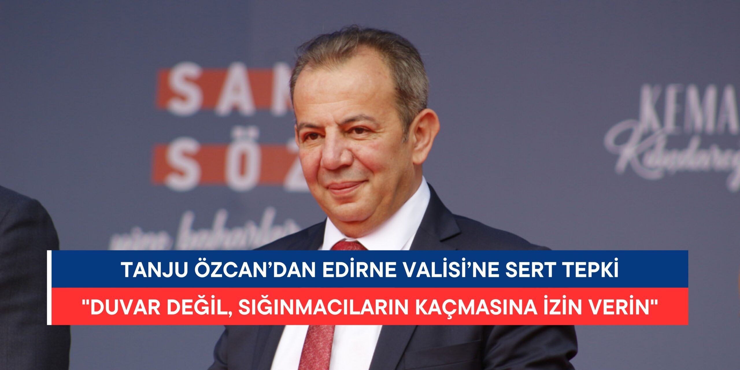 Bolu BB Tanju Özcan’dan Edirne Valisi’ne Sert Tepki: “Duvar Değil, Sığınmacıların Kaçmasına İzin Verin”