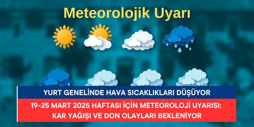 19-25 Mart 2025 Haftası İçin Meteoroloji Uyarısı: Kar Yağışı ve Don Olayları Bekleniyor