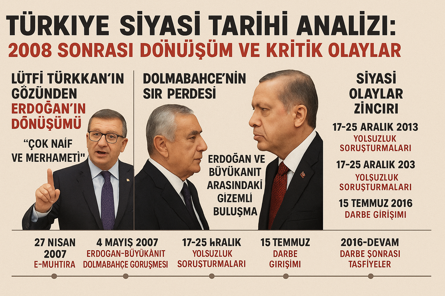 Türkiye Siyasi Tarihi Analizi: 2008 Sonrası Dönüşüm ve Kritik Olaylar