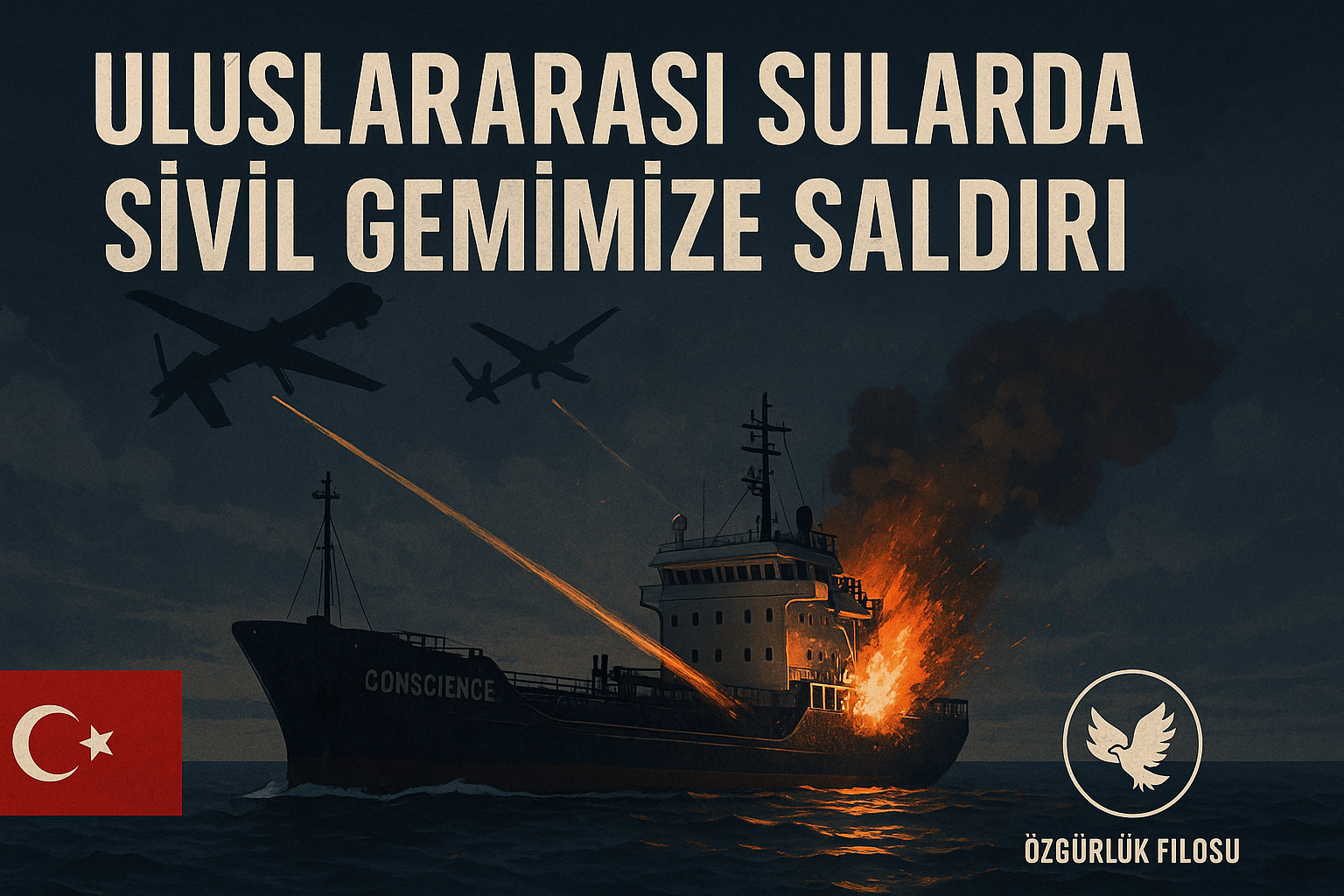 Türkiye’den Sert Tepki: Malta Açıklarında Türk Vatandaşlarının Bulunduğu “Conscience” Gemisine Saldırı