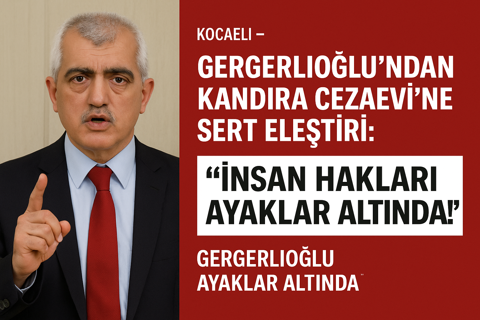 Gergerlioğlu’ndan Kandıra Cezaevi’ne Sert Eleştiri: “İnsan Hakları Ayaklar Altında!”