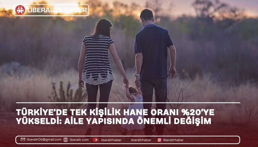 Türkiye’de Tek Kişilik Hane Oranı %20’ye Yükseldi: Aile Yapısında Önemli Değişim