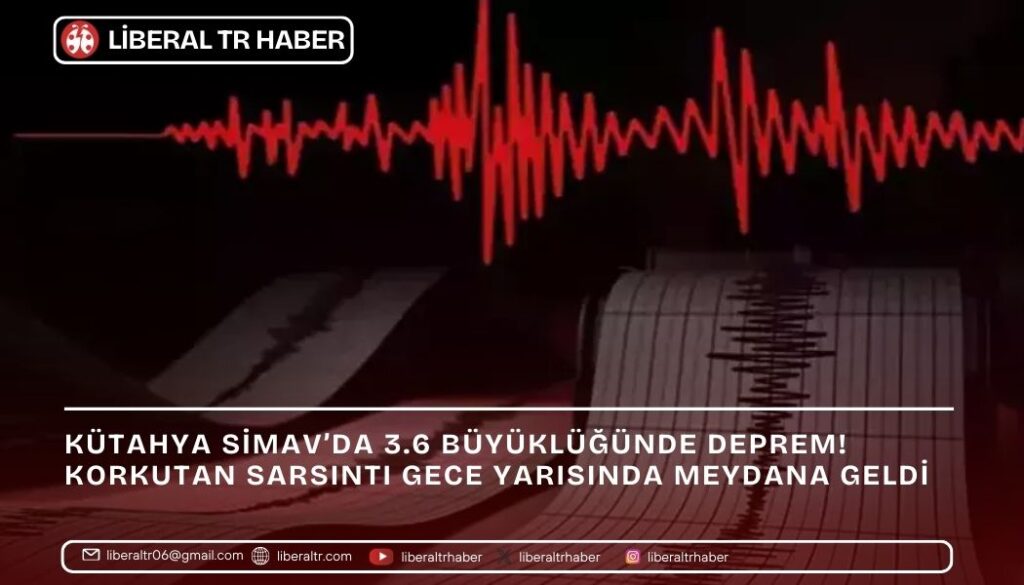 Kütahya Simav’da 3.6 Büyüklüğünde Deprem!