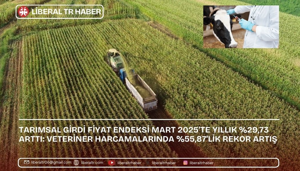 Tarımsal Girdi Fiyat Endeksi Mart 2025’te Yıllık Yüzde 29,73 Arttı: Veteriner Harcamalarında Yüzde 55,87’lik Rekor Artış
