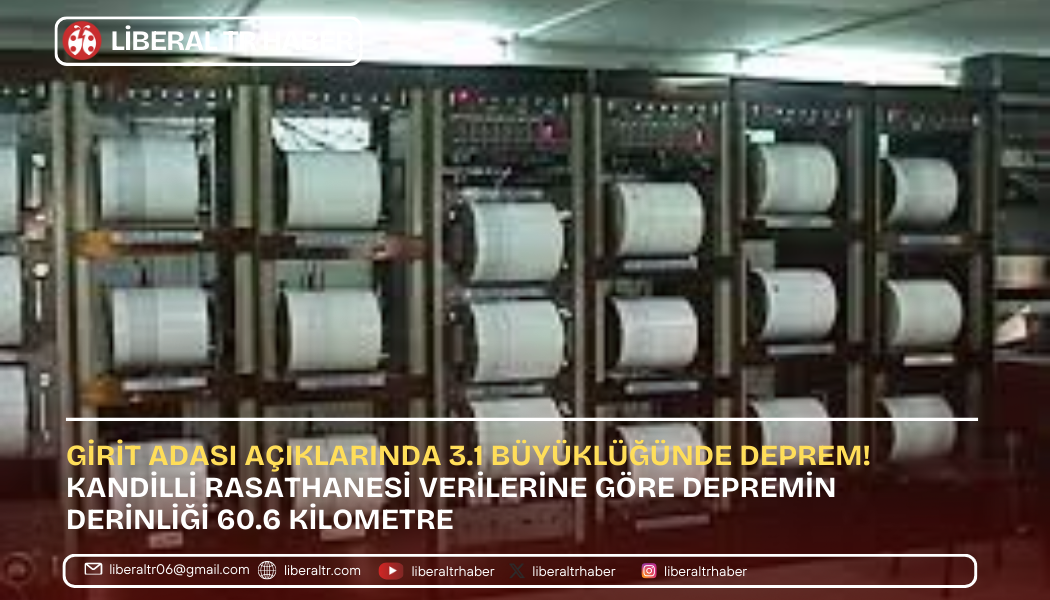 Girit Adası Açıklarında 3.1 Büyüklüğünde Deprem!