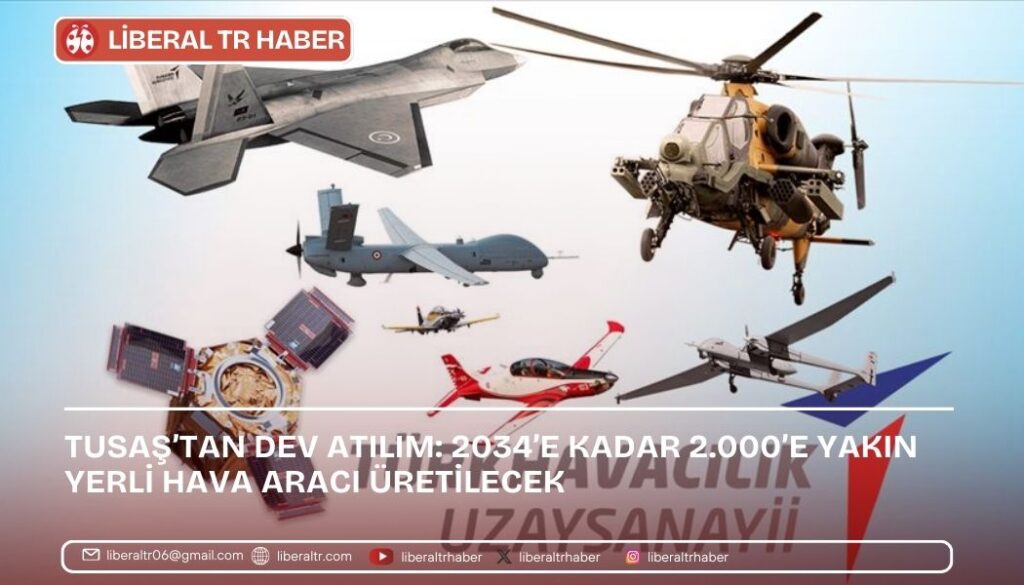 TUSAŞ’tan Dev Atılım: 2034’e Kadar 2.000’e Yakın Yerli Hava Aracı Üretilecek