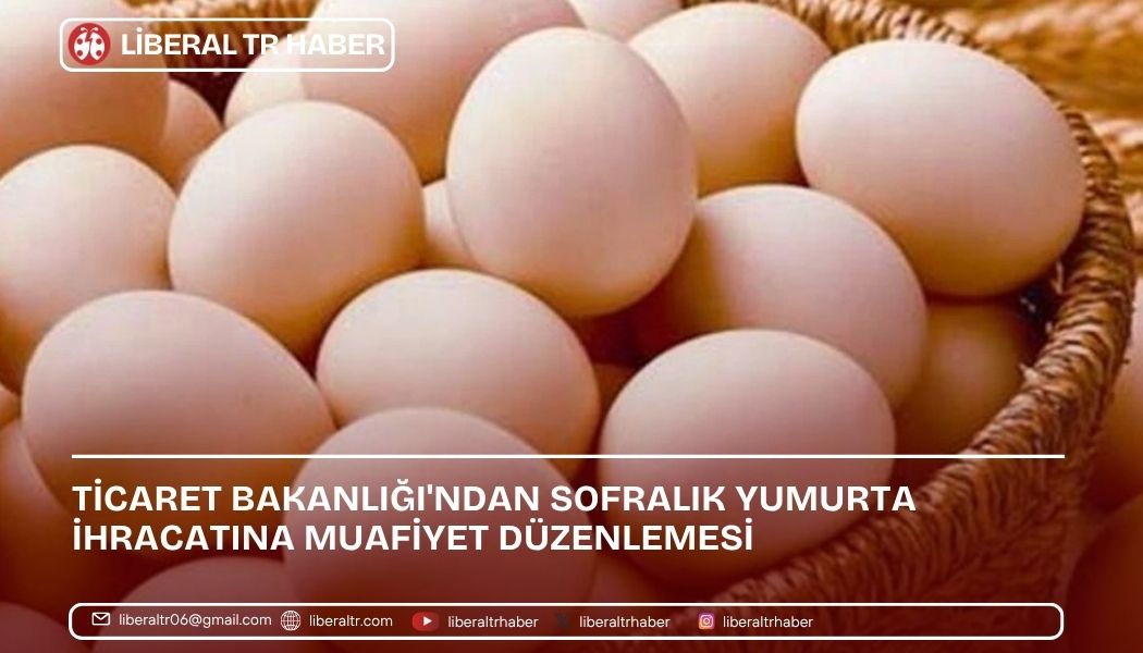 Ticaret Bakanlığı’ndan Sofralık Yumurta İhracatına Muafiyet Düzenlemesi