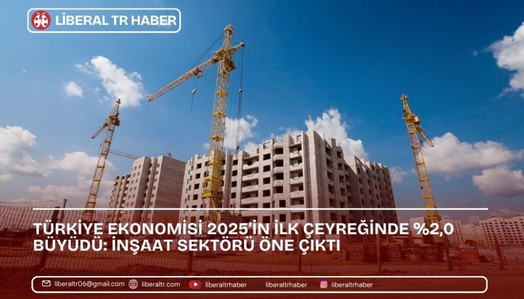 Türkiye Ekonomisi 2025’in İlk Çeyreğinde Yüzde 2,0 Büyüdü: İnşaat Sektörü Öne Çıktı