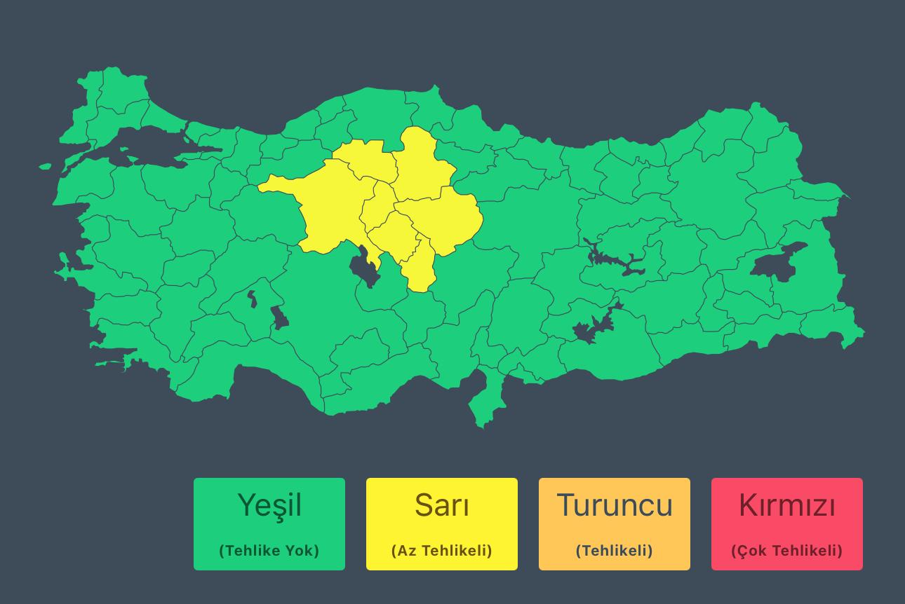 Meteoroloji’den 2 Haziran 2025’te 7 İl İçin Sarı Uyarı: Sağanak ve Fırtına Geliyor