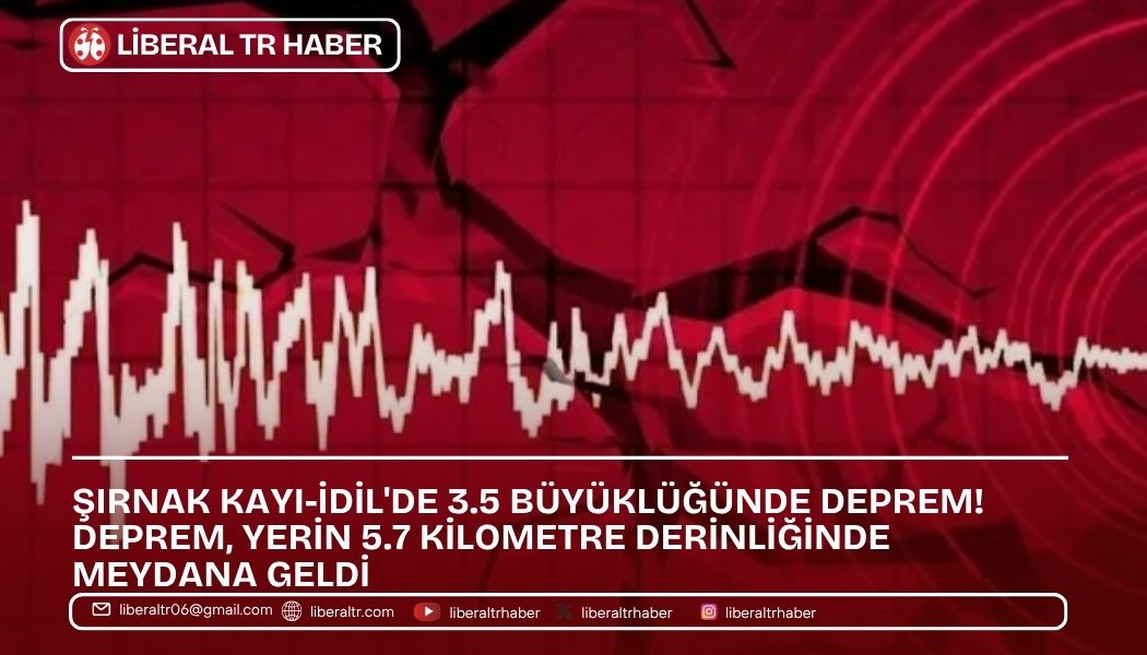 Şırnak Kayı-İdil’de 3.5 Büyüklüğünde Deprem!