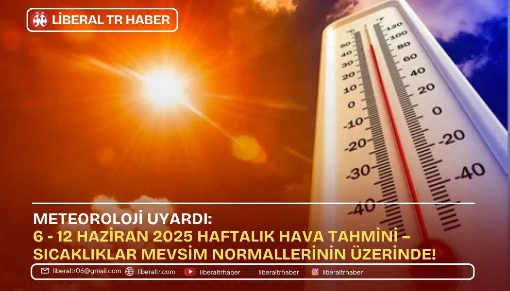 Meteoroloji Uyardı: 6 – 12 Haziran 2025 Haftalık Hava Tahmini – Sıcaklıklar Mevsim Normallerinin Üzerinde!