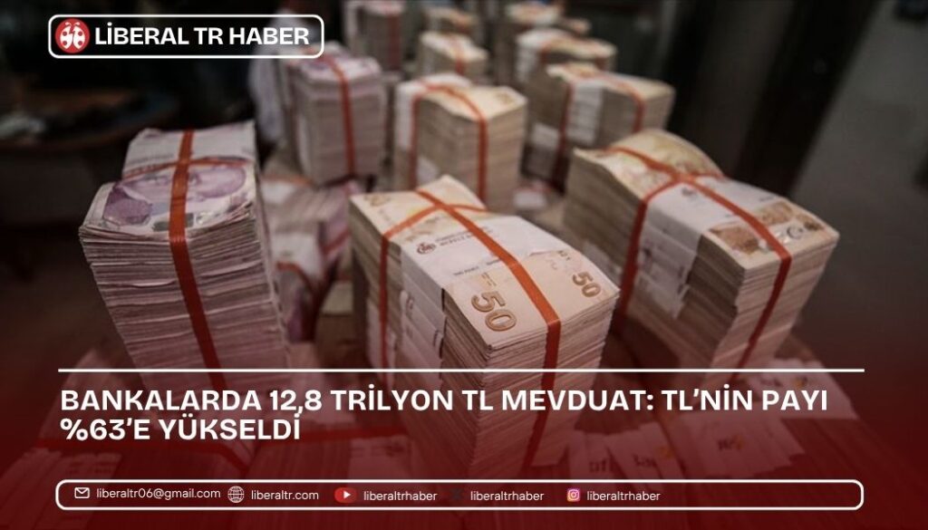 Bankalarda 12,8 Trilyon TL Mevduat: TL’nin Payı Yüzde 63’e Yükseldi