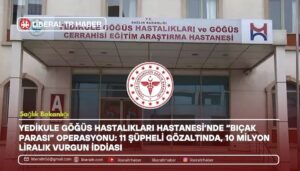 Yedikule Göğüs Hastalıkları Hastanesi’nde “Bıçak Parası” Operasyonu: 11 Şüpheli Gözaltında, 10 Milyon Liralık Vurgun İddiası