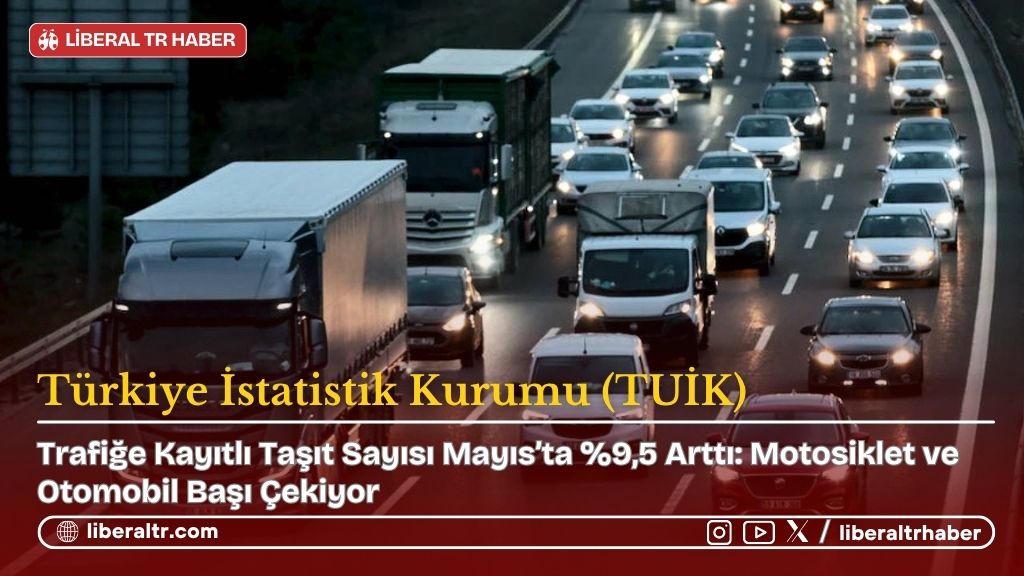 Trafiğe Kayıtlı Taşıt Sayısı Mayıs’ta Yüzde 9,5 Arttı: Motosiklet ve Otomobil Başı Çekiyor