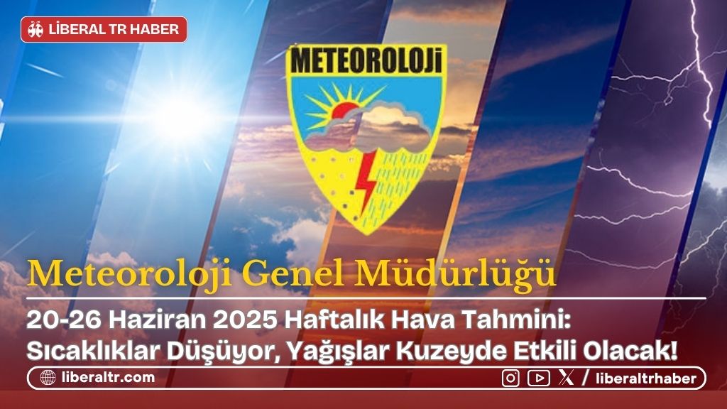 20-26 Haziran 2025 Haftalık Hava Tahmini: Sıcaklıklar Düşüyor, Yağışlar Kuzeyde Etkili Olacak!