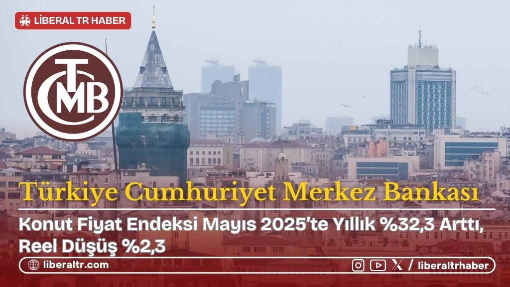 Konut Fiyat Endeksi Mayıs 2025’te Yıllık Yüzde 32,3 Arttı, Reel Düşüş Yüzde 2,3