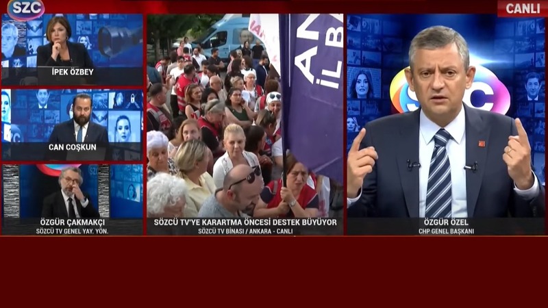 CHP Lideri Özgür Özel’den SZC TV’ye Destek Ziyareti: “İktidar, Kötülükte Sınır Tanımıyor!”