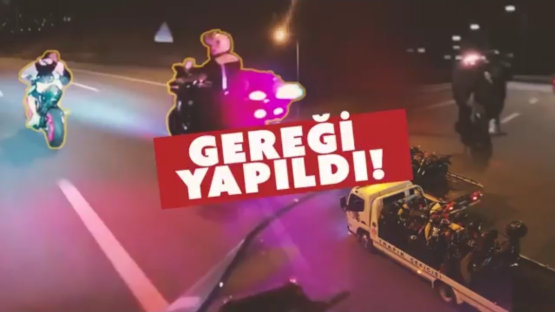 17 Motosiklet Sürücüsü Trafik Güvenliğini Tehlikeye Attı, Polis Kaçmalarına İzin Vermedi!