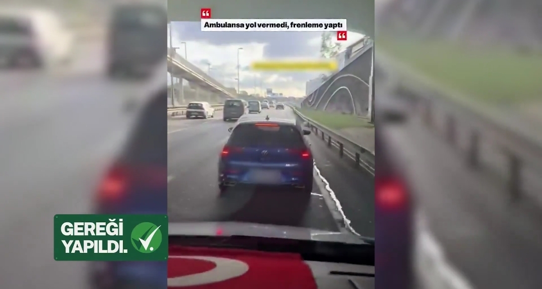 Ali Yerlikaya: “Gereği Yapıldı” – Ambulansa Yol Vermeyen Sürücü Yakalandı! Yeni Trafik Kanunu’nda Ağır Cezalar Yolda