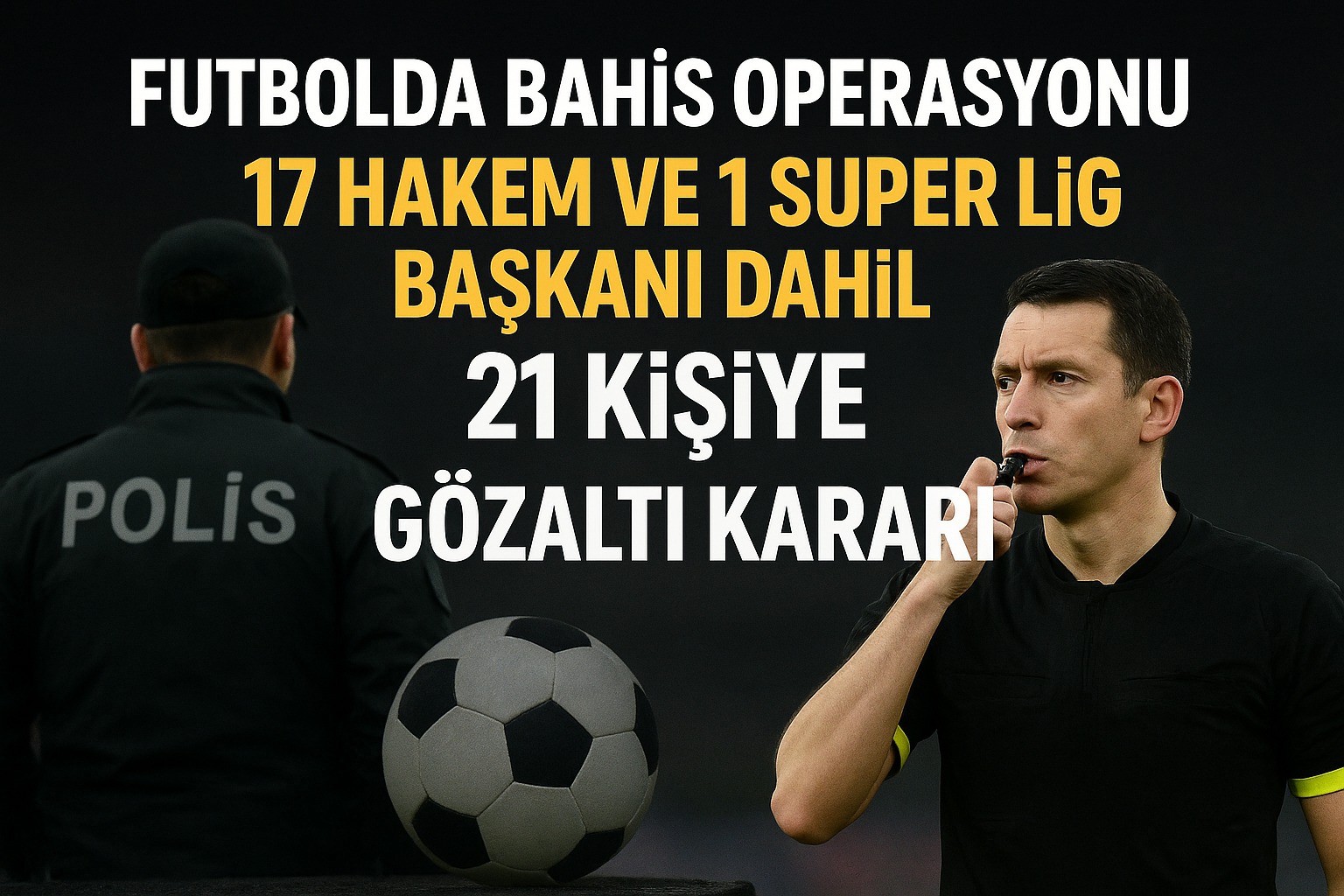 Futbolda Bahis Operasyonu: 17 Hakem ve 1 Süper Lig Başkanı Dahil 21 Kişiye Gözaltı Kararı