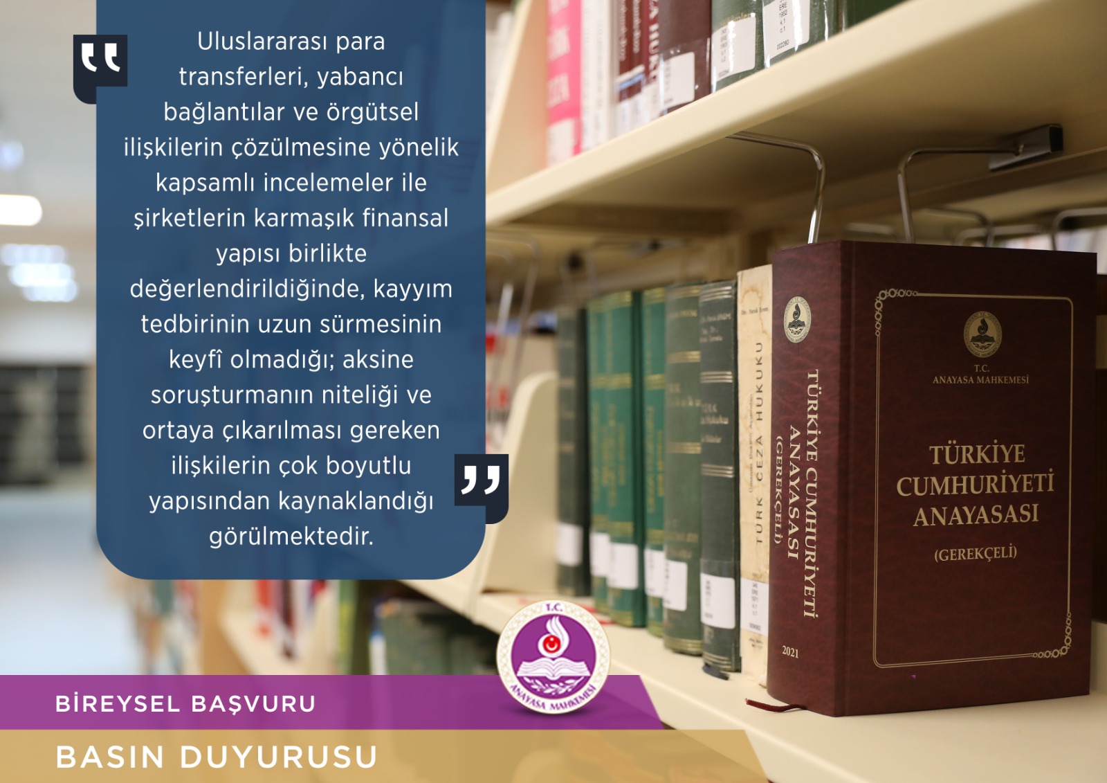AYM’den Kayyım Kararı: Şirketlere Atanan Kayyımda Mülkiyet Hakkı İhlali Yok