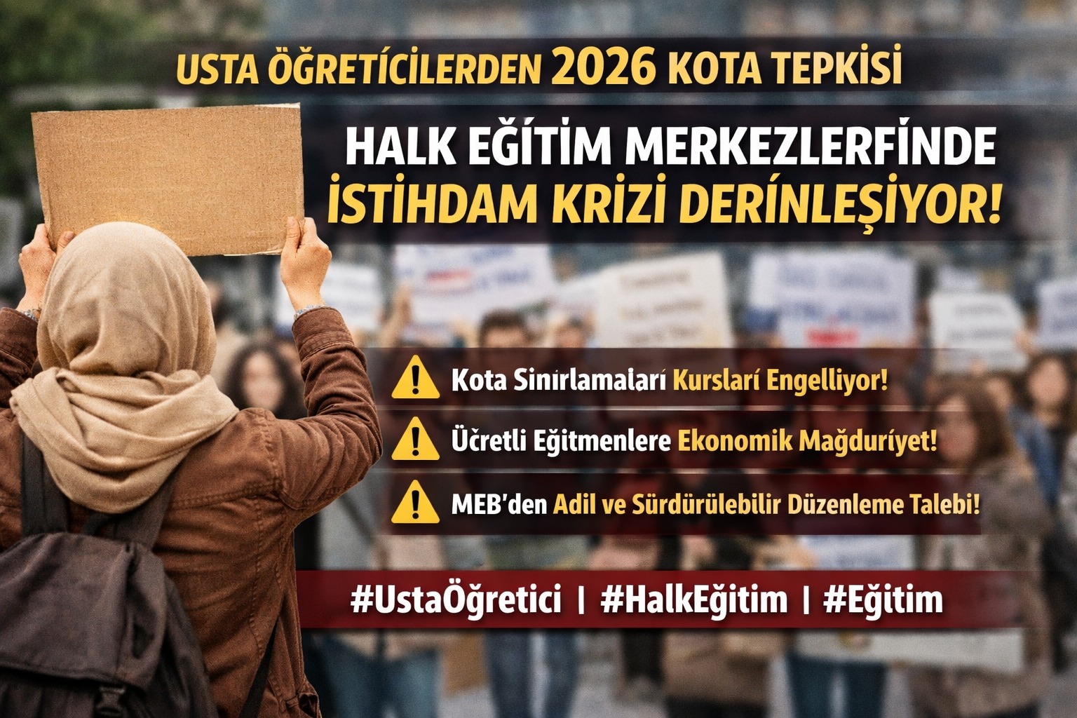 Usta Öğreticilerden 2026 Kota Tepkisi: Halk Eğitim Merkezlerinde İstihdam Krizi Derinleşiyor