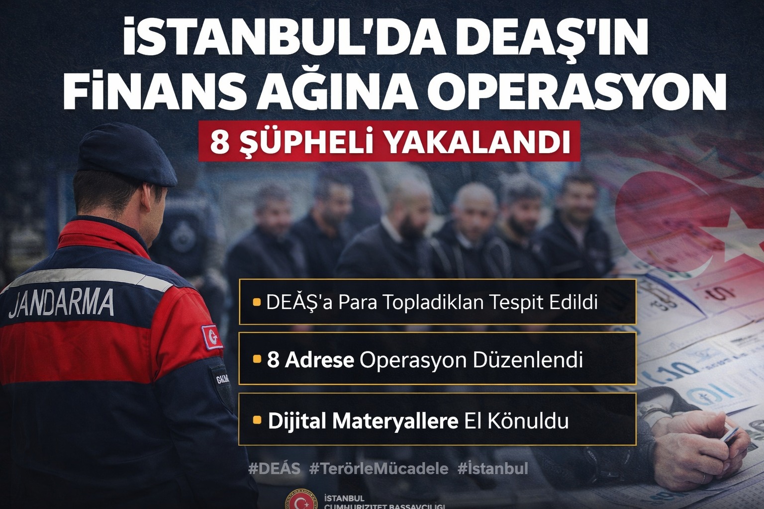 İstanbul’da DEAŞ’ın Finans Ağına Darbe: 8 Şüpheli Yakalandı