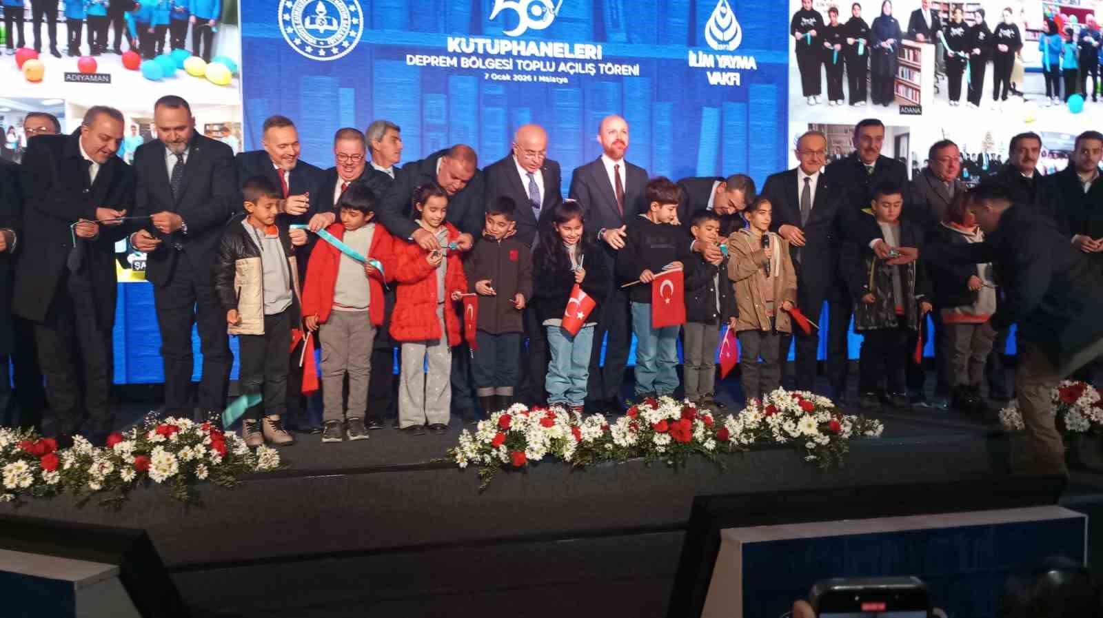 50. Yıl Kütüphaneleri Deprem Bölgesinde Hizmete Açıldı