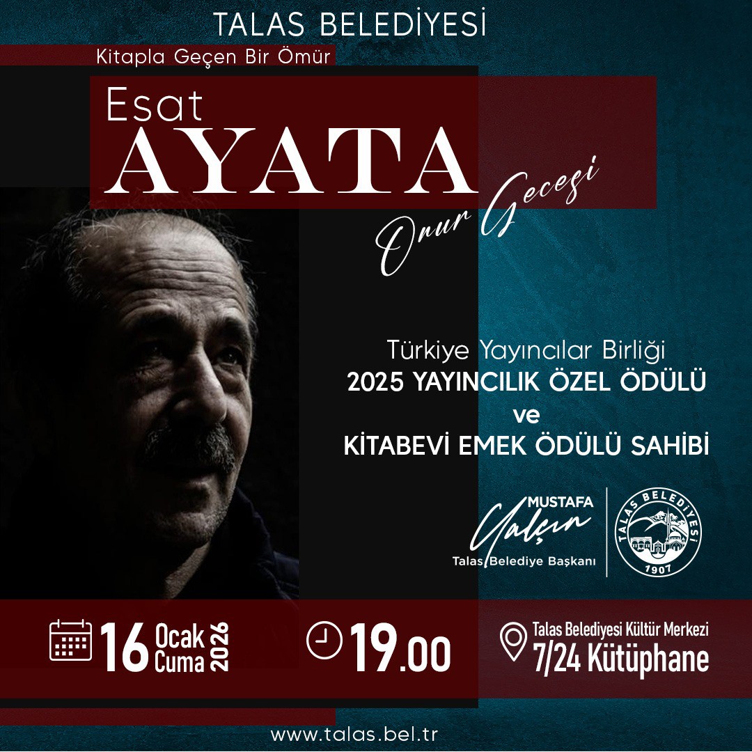 Başkan Yalçın’dan Esat Ayata İçin Onur Gecesi