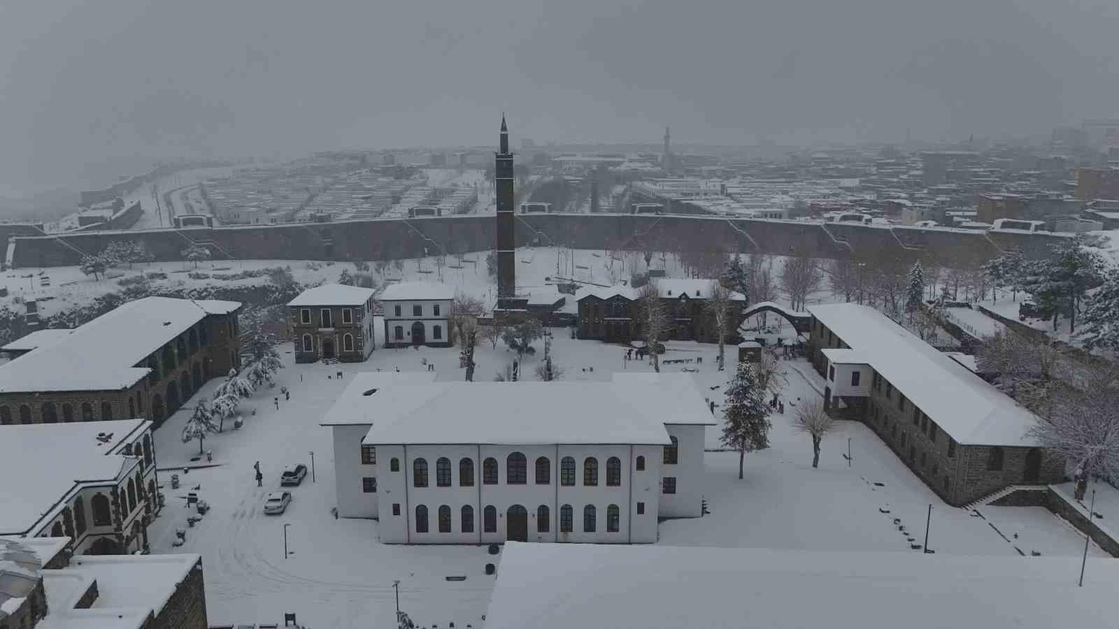 Beyaza Bürünen 10 Bin Yıllık Kent Dronla Görüntülendi