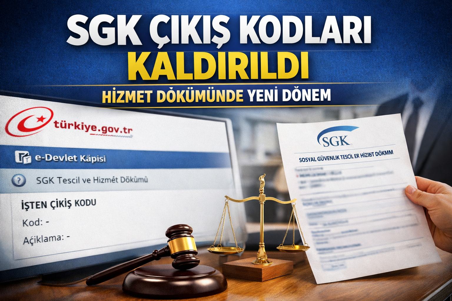 SGK İşten Çıkış Kodları Kaldırıldı: Hizmet Dökümünde Yeni Dönem Başladı