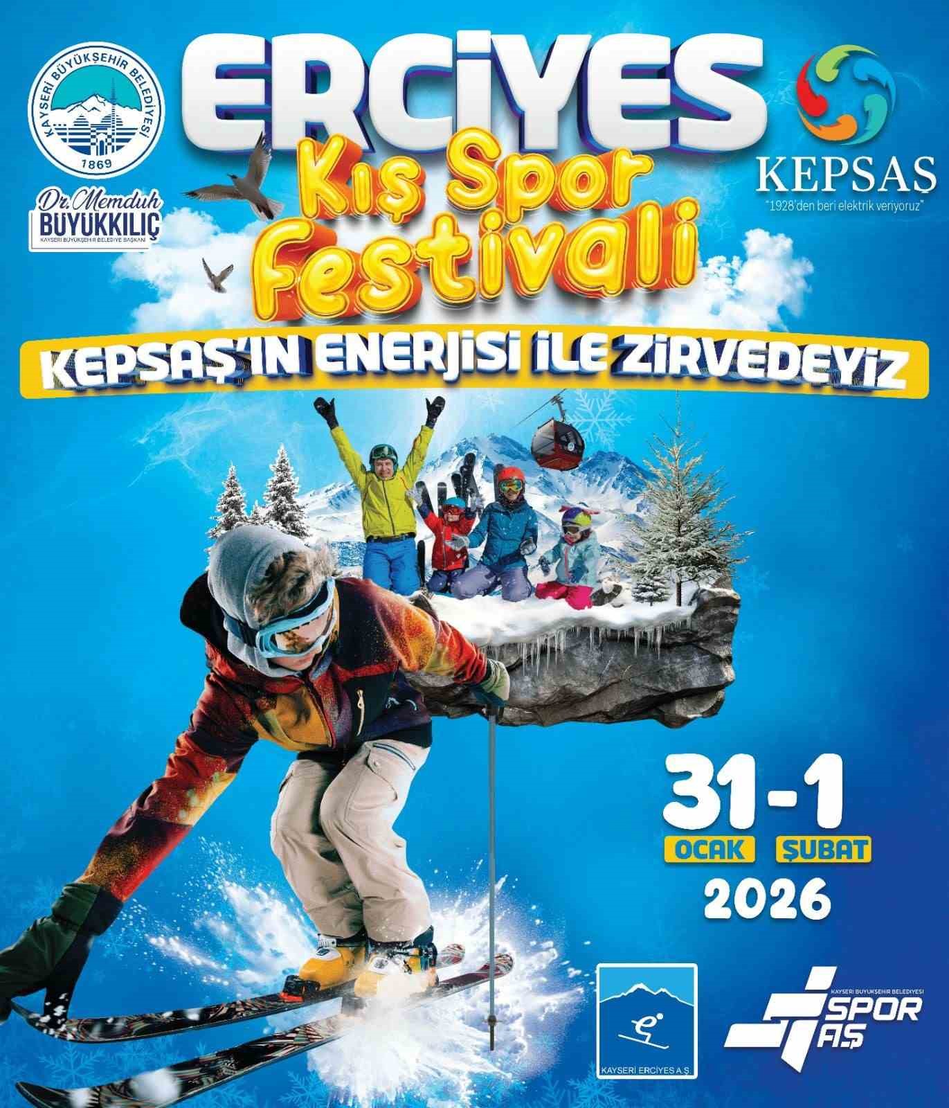 Erciyes’te Kış Spor Festivali Heyecanı