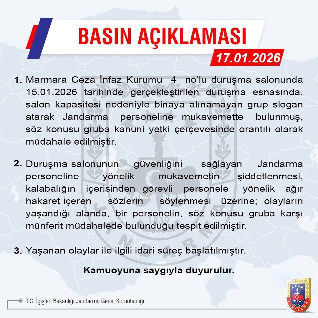 Jandarma Genel Komutanlığı: “Gruba Kanuni Yetki Çerçevesinde Orantılı Olarak Müdahale Edilmiştir”