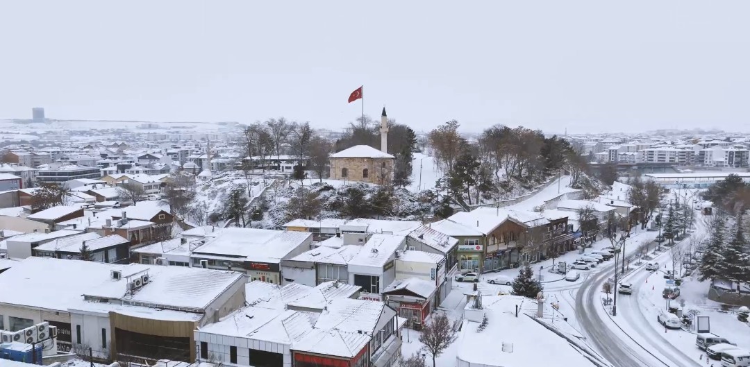 Kırşehir’de kar yağışı sonrası görsel şölen