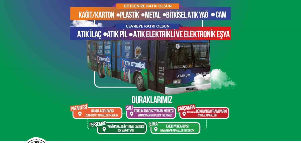 Atakum Belediyesi “Katık Otobüsü” Sıfır Atıkla Doğayı Korumaya Devam Ediyor