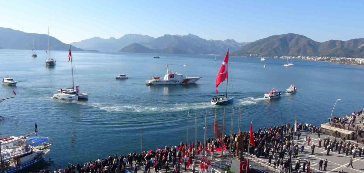 Atatürk’ün Marmaris’e Gelişinin 91. Yıl Dönümü Törenlerle Anıldı