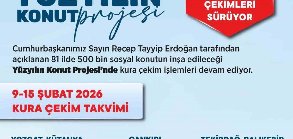 Bakan Kurum, 500 Bin Konut Projesi İçin 9-15 Şubat Kura Takvimini Açıkladı