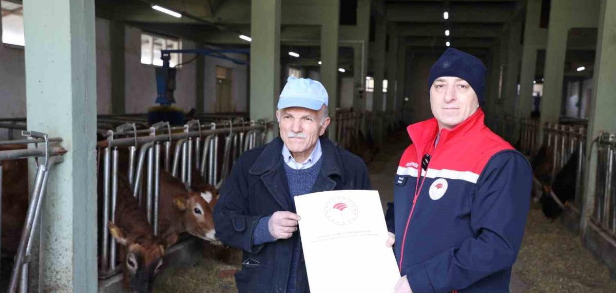 Hayvancılıkta Örnek İşletmenin ’Hastalıktan Ari Sertifikası’ Yenilendi