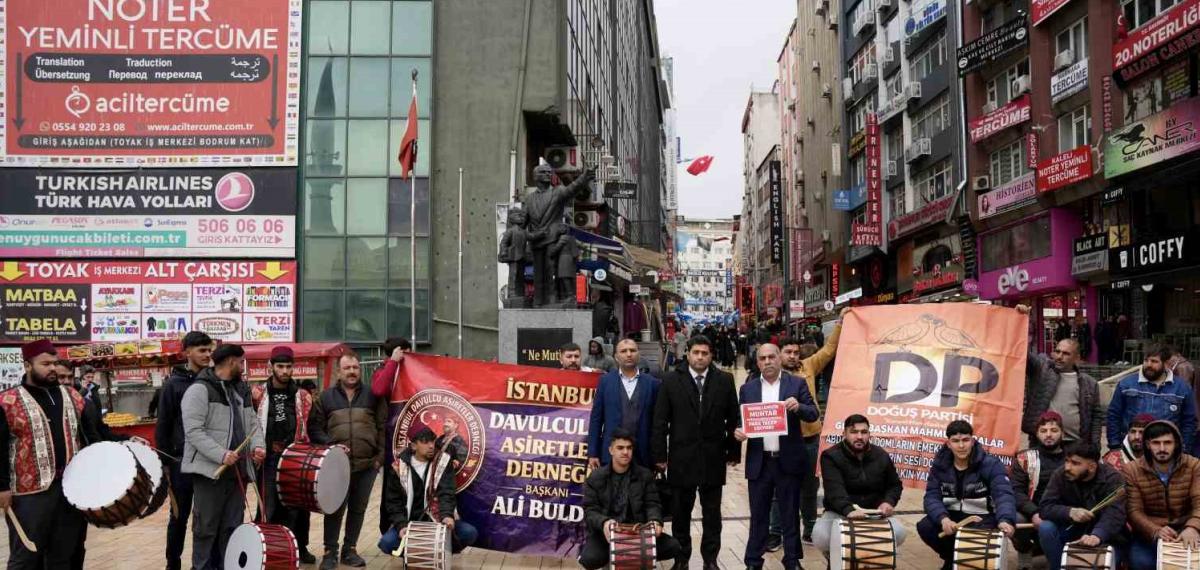 İstanbul’daki Davulcular Şirinevler Meydanı’nda Sessiz Eylem Yaptı