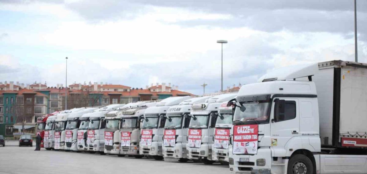 Konya’dan Gazze’ye 15 Tır Yardım Yola Çıktı