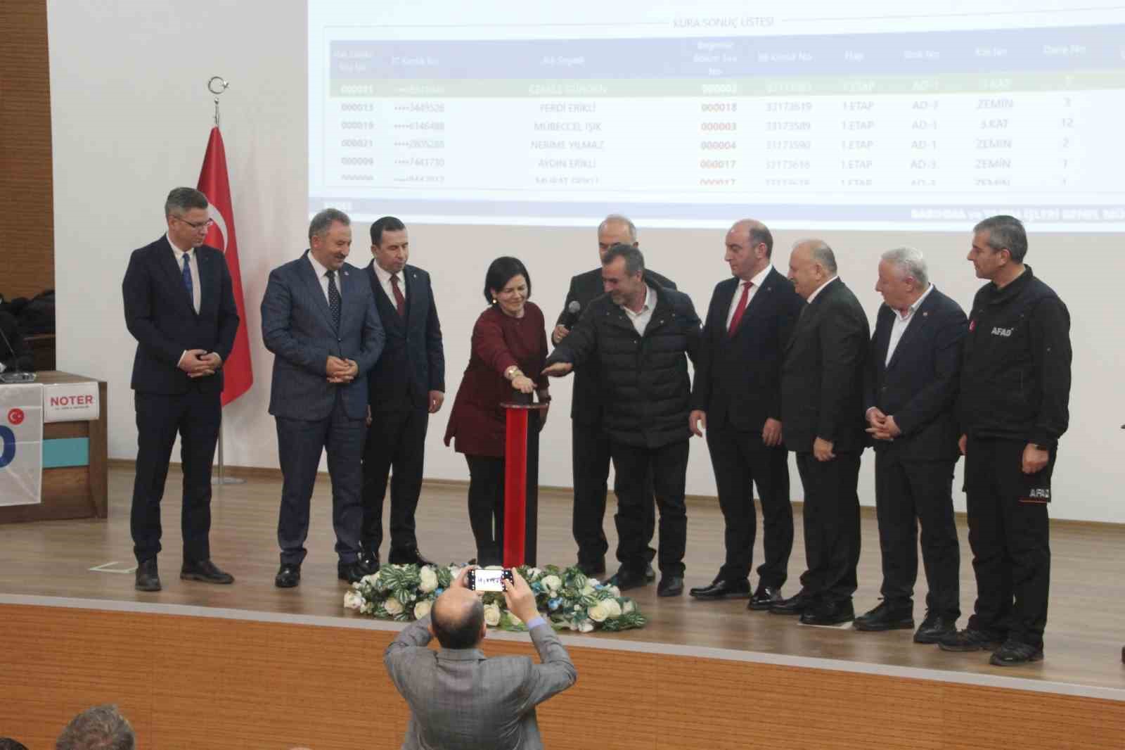 Ordu’da 84 Afet Konutunun Kura Çekimi Gerçekleştirildi