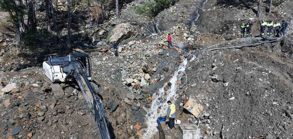 Yağışlarda Zarar Gören Su İsale Hattı Yenileniyor