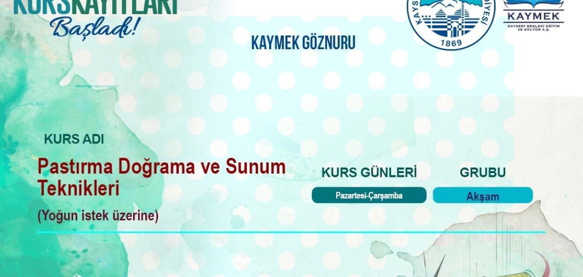 AB Tescilli Kayseri Pastırması İçin Özel Kurs