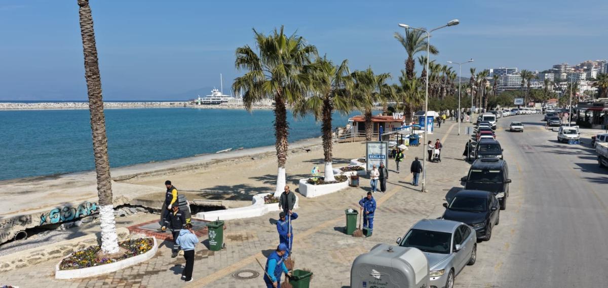 Aydın Büyükşehir’den Bayram Öncesi Kuşadası’nda Çevre Düzenlemesi