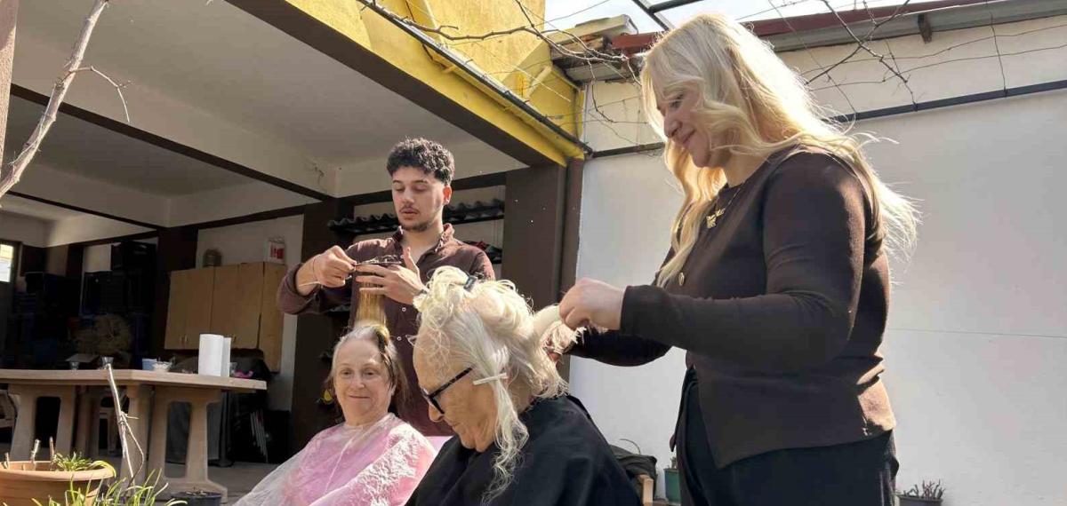 Bergama’da Şehit ve Gazi Ailelerine Bayram Öncesi Saç Bakımı